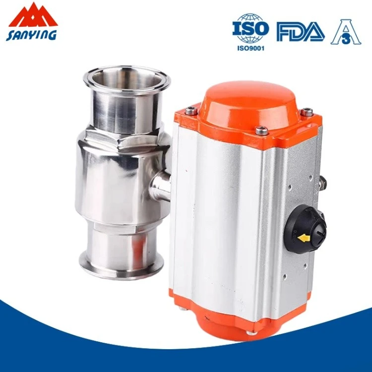 Pneumatic Actuator SS Sanitary Ball Valve factory
